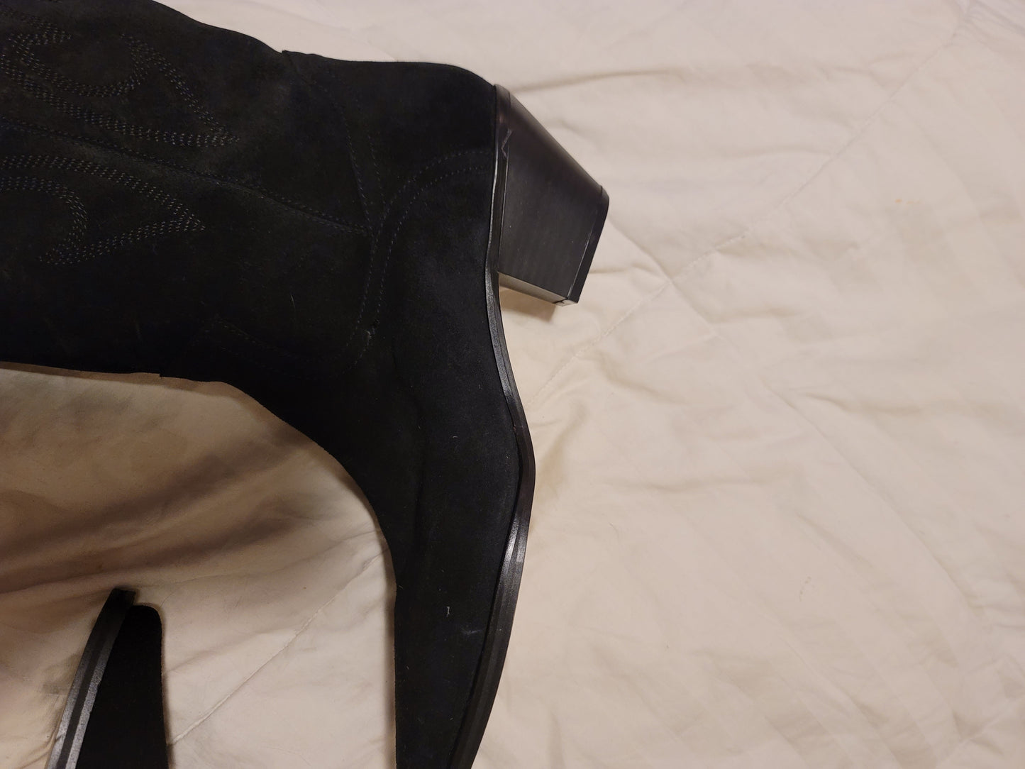 Zara suede low cowboy boots