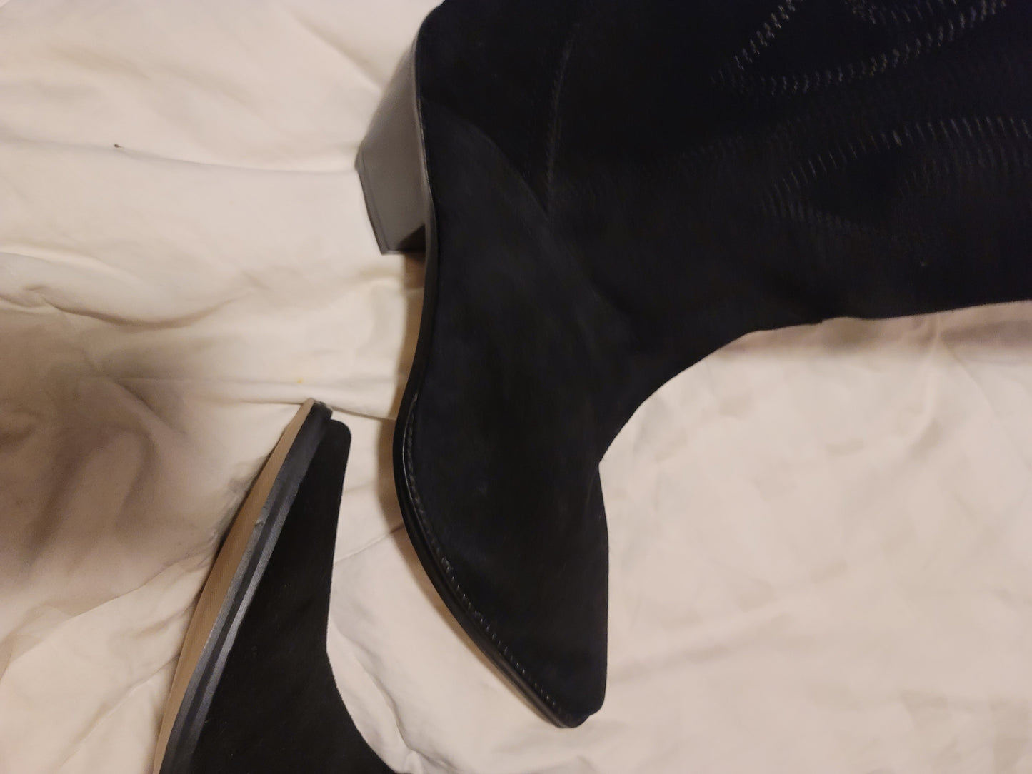 Zara suede low cowboy boots